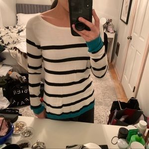 LOFT striped boatneck sweater